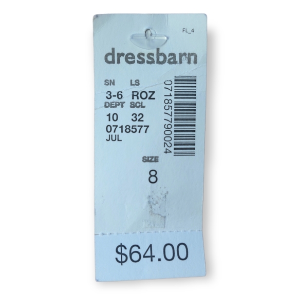 NWT Roz&Ali Dressbarn Dress Size 8 Maroon Burgundy Wine Red with Cream Lining - Picture 10 of 10